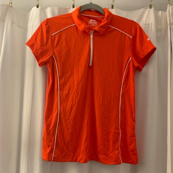 Slazenger Tops - Slazenger Tech Golf Polo, Athletic Tee, Orange